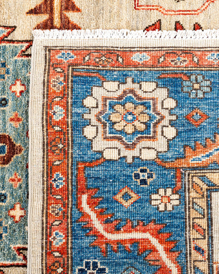 Traditional Hand-Knotted Serapi Beige Area Rug 6' 2" x 8' 7"