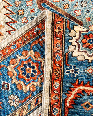 Traditional Hand-Knotted Serapi Beige Area Rug 6' 2" x 8' 7"