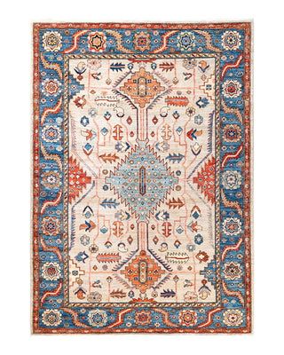 Traditional Serapi Wool Hand Knotted Beige Area Rug 6' 2" x 8' 7"