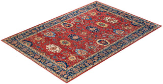 Traditional Serapi Wool Hand Knotted Red Area Rug 6' 3" x 9' 1"