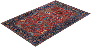Traditional Hand-Knotted Serapi Red Area Rug 5' 11" x 9' 3"