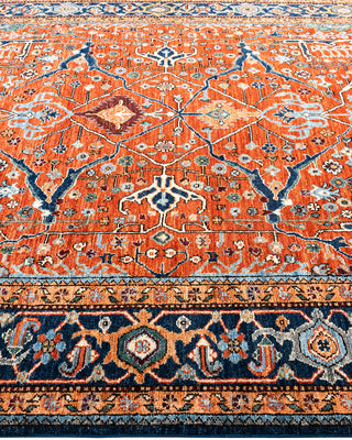 Traditional Serapi Wool Hand Knotted Orange Area Rug 5' 9" x 9' 0"