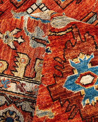 Traditional Hand-Knotted Serapi Red Area Rug 6' 1" x 9' 5"