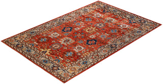Traditional Serapi Wool Hand Knotted Red Area Rug 6' 1" x 9' 5"