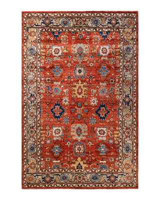 Traditional Serapi Wool Hand Knotted Red Area Rug 6' 1" x 9' 5"