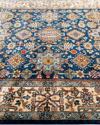 Traditional Hand-Knotted Serapi Blue Area Rug 6' 1" x 8' 11"