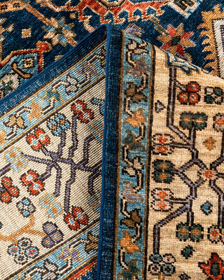 Traditional Hand-Knotted Serapi Blue Area Rug 6' 1" x 8' 11"