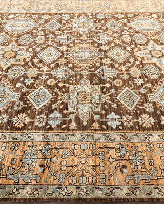 Traditional Hand-Knotted Serapi Brown Area Rug 6' 5" x 8' 11"