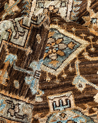 Traditional Hand-Knotted Serapi Brown Area Rug 6' 5" x 8' 11"