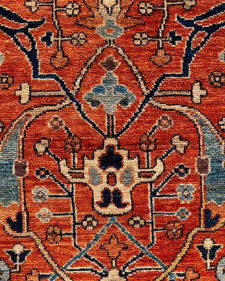 Traditional Serapi Wool Hand Knotted Orange Area Rug 6' 1" x 9' 1"