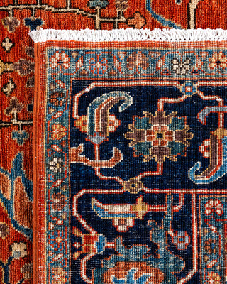 Traditional Hand-Knotted Serapi Orange Area Rug 6' 1" x 9' 1"