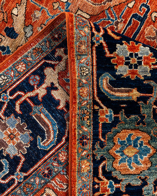 Traditional Hand-Knotted Serapi Orange Area Rug 6' 1" x 9' 1"