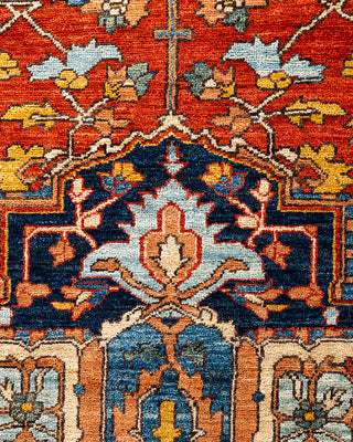 Traditional Hand-Knotted Serapi Orange Area Rug 5' 10" x 9' 1"