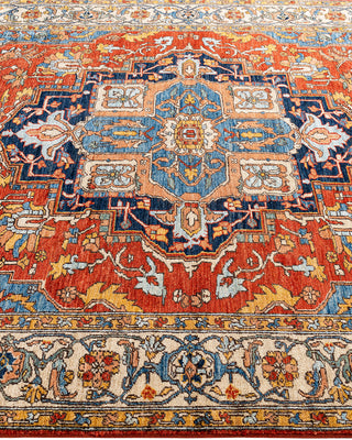 Traditional Serapi Wool Hand Knotted Orange Area Rug 5' 10" x 9' 1"