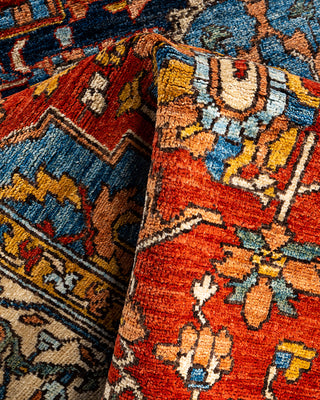 Traditional Hand-Knotted Serapi Orange Area Rug 5' 10" x 9' 1"