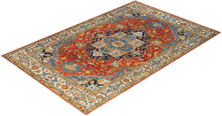 Traditional Serapi Wool Hand Knotted Orange Area Rug 5' 10" x 9' 1"