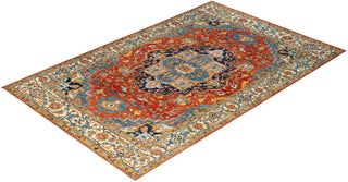 Traditional Hand-Knotted Serapi Orange Area Rug 5' 10" x 9' 1"