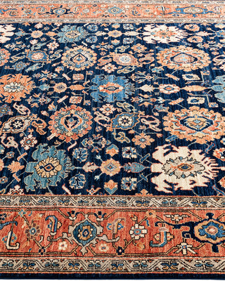 Traditional Hand-Knotted Serapi Blue Area Rug 6' 4" x 9' 1"