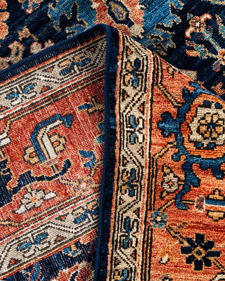 Traditional Hand-Knotted Serapi Blue Area Rug 6' 4" x 9' 1"