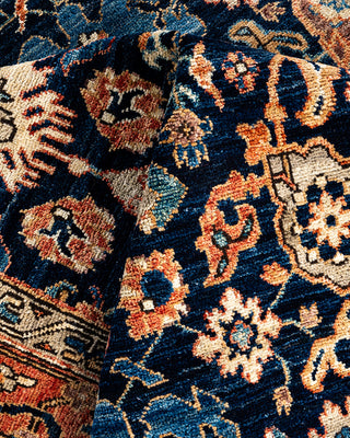 Traditional Hand-Knotted Serapi Blue Area Rug 6' 4" x 9' 1"