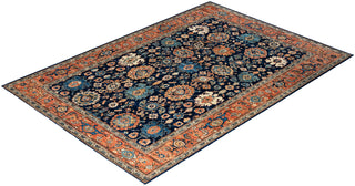 Traditional Hand-Knotted Serapi Blue Area Rug 6' 4" x 9' 1"