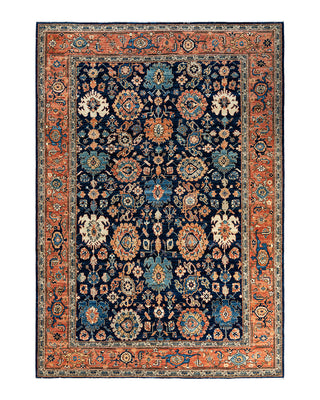 Traditional Serapi Wool Hand Knotted Blue Area Rug 6' 4" x 9' 1"