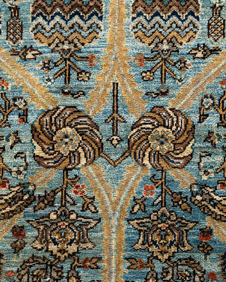Traditional Hand-Knotted Serapi Light Blue Area Rug 6' 2" x 8' 3"