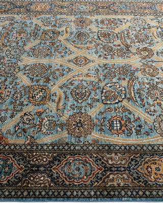 Traditional Hand-Knotted Serapi Light Blue Area Rug 6' 2" x 8' 3"
