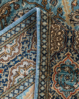 Traditional Hand-Knotted Serapi Light Blue Area Rug 6' 2" x 8' 3"