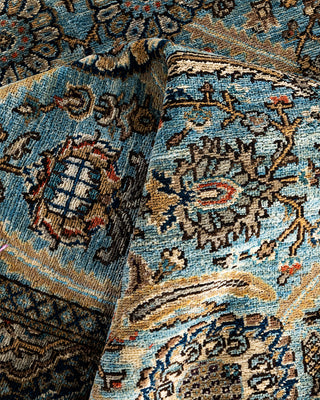 Traditional Hand-Knotted Serapi Light Blue Area Rug 6' 2" x 8' 3"