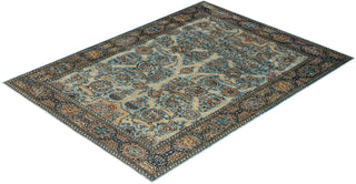 Traditional Hand-Knotted Serapi Light Blue Area Rug 6' 2" x 8' 3"