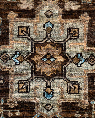 Traditional Hand-Knotted Serapi Brown Area Rug 6' 1" x 9' 0"
