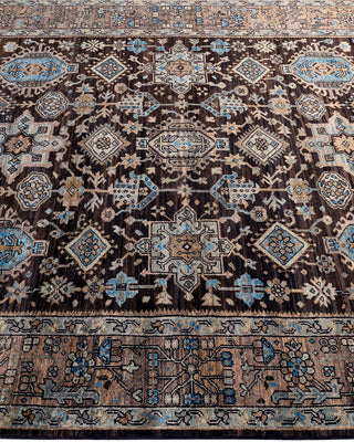 Traditional Hand-Knotted Serapi Brown Area Rug 6' 1" x 9' 0"