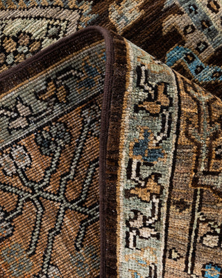 Traditional Hand-Knotted Serapi Brown Area Rug 6' 1" x 9' 0"
