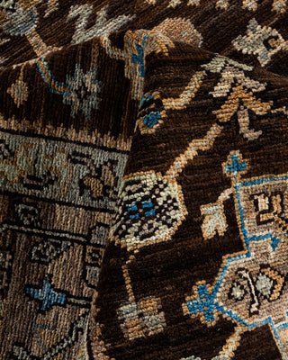 Traditional Hand-Knotted Serapi Brown Area Rug 6' 1" x 9' 0"