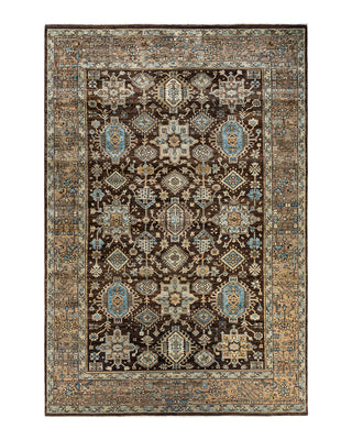 Traditional Serapi Wool Hand Knotted Brown Area Rug 6' 1" x 9' 0"