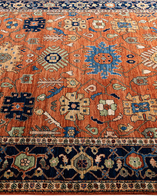 Traditional Hand-Knotted Serapi Orange Area Rug 6' 3" x 8' 11"