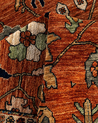 Traditional Hand-Knotted Serapi Orange Area Rug 6' 3" x 8' 11"