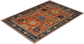 Traditional Hand-Knotted Serapi Orange Area Rug 6' 3" x 8' 11"