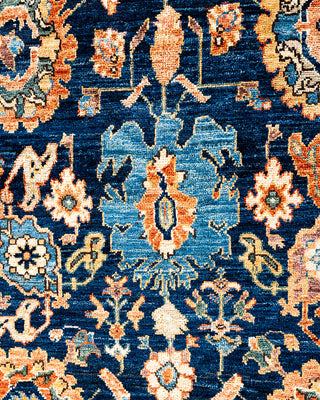 Traditional Hand-Knotted Serapi Blue Area Rug 6' 6" x 9' 7"