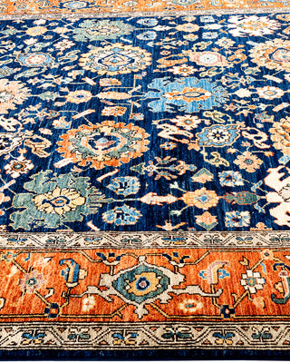 Traditional Serapi Wool Hand Knotted Blue Area Rug 6' 6" x 9' 7"