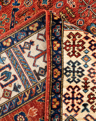 Traditional Hand-Knotted Serapi Red Area Rug 6' 0" x 8' 11"