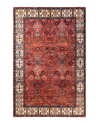 Traditional Serapi Wool Hand Knotted Red Area Rug 6' 0" x 8' 11"