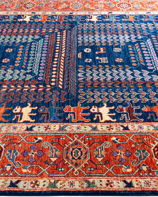 Traditional Hand-Knotted Serapi Blue Area Rug 5' 10" x 8' 10"