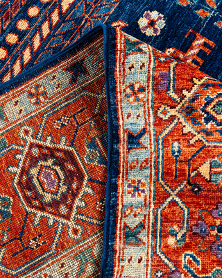 Traditional Hand-Knotted Serapi Blue Area Rug 5' 10" x 8' 10"