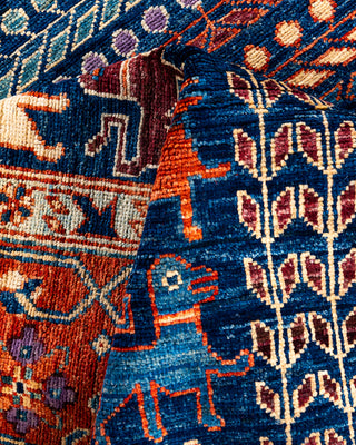 Traditional Hand-Knotted Serapi Blue Area Rug 5' 10" x 8' 10"