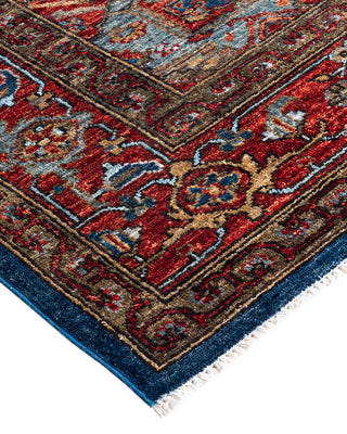 Traditional Hand-Knotted Serapi Green Area Rug 5' 10" x 8' 9"
