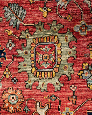 Traditional Hand-Knotted Serapi Pink Area Rug 6' 2" x 9' 1"