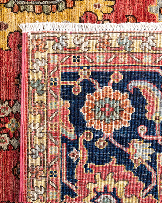 Traditional Hand-Knotted Serapi Pink Area Rug 6' 2" x 9' 1"