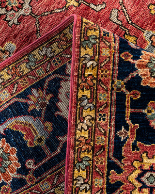 Traditional Hand-Knotted Serapi Pink Area Rug 6' 2" x 9' 1"